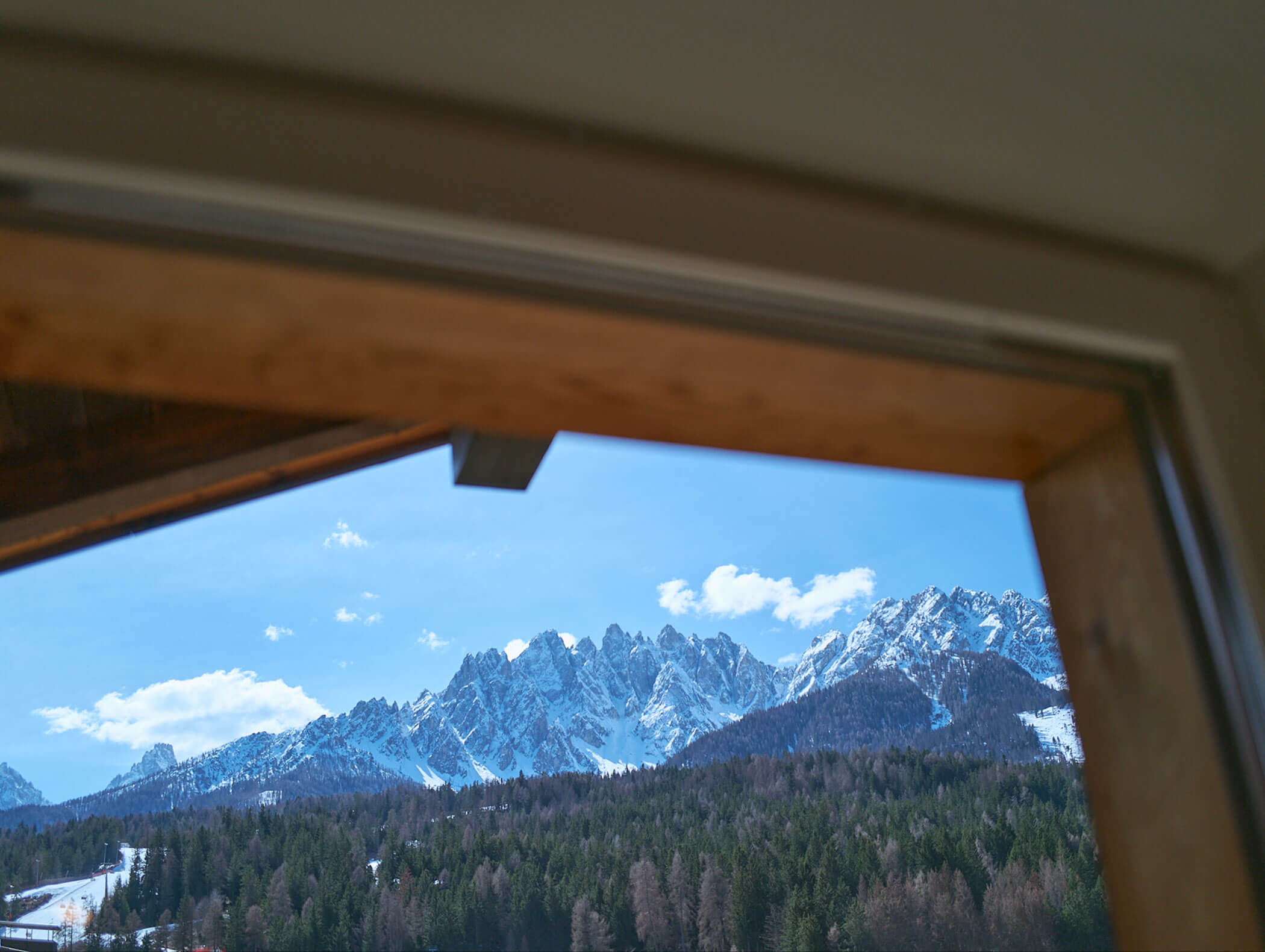 Vista sulle Dolomiti dall'appartamento Tre Cime