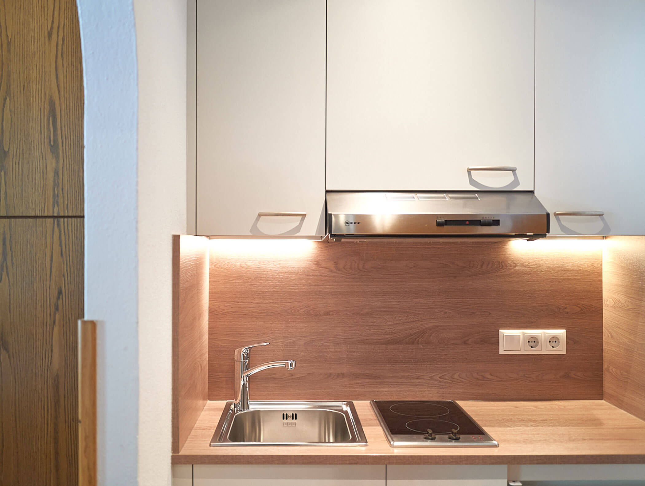 Kochzeile im Apartment Sarl